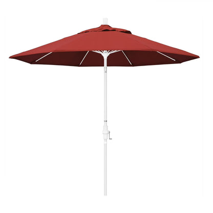 California Umbrella Sun Master Series Patio Market Umbrella in Olefin with Aluminum Pole Fiberglass Ribs Collar Tilt Crank Lift