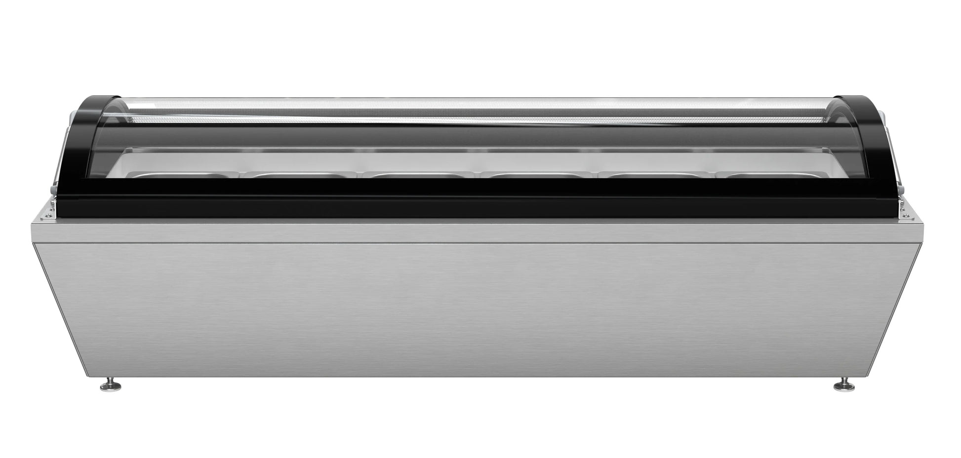 45 in. Countertop Ice Cream Display Freezer with Curved Glass Top and 6 Pans