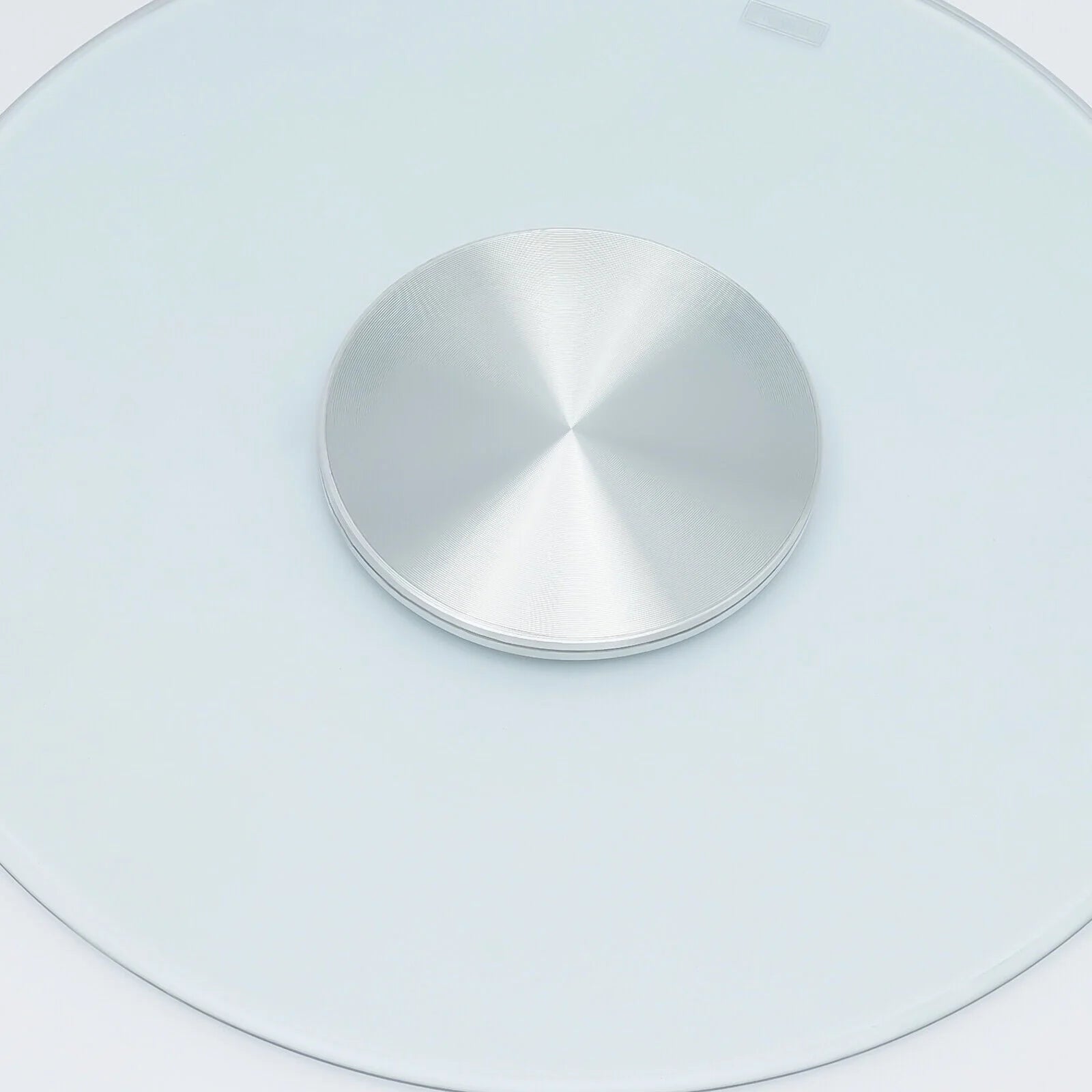 60cm/23.62inch Round Glass Top Dining Table 60-80cm Beveled Polished Edge Turntable for Banquet