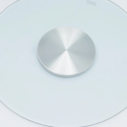 60cm/23.62inch Round Glass Top Dining Table 60-80cm Beveled Polished Edge Turntable for Banquet