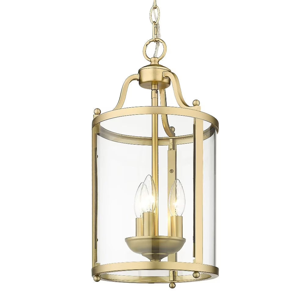 Payton 3-Light Pendant in Rubbed Bronze and Clear Glass