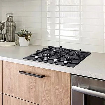Amzgachfktch 4 Burners 24 inch Gas Cooktop Stainless Tempered Glass Natural Gas/LPG Convertible