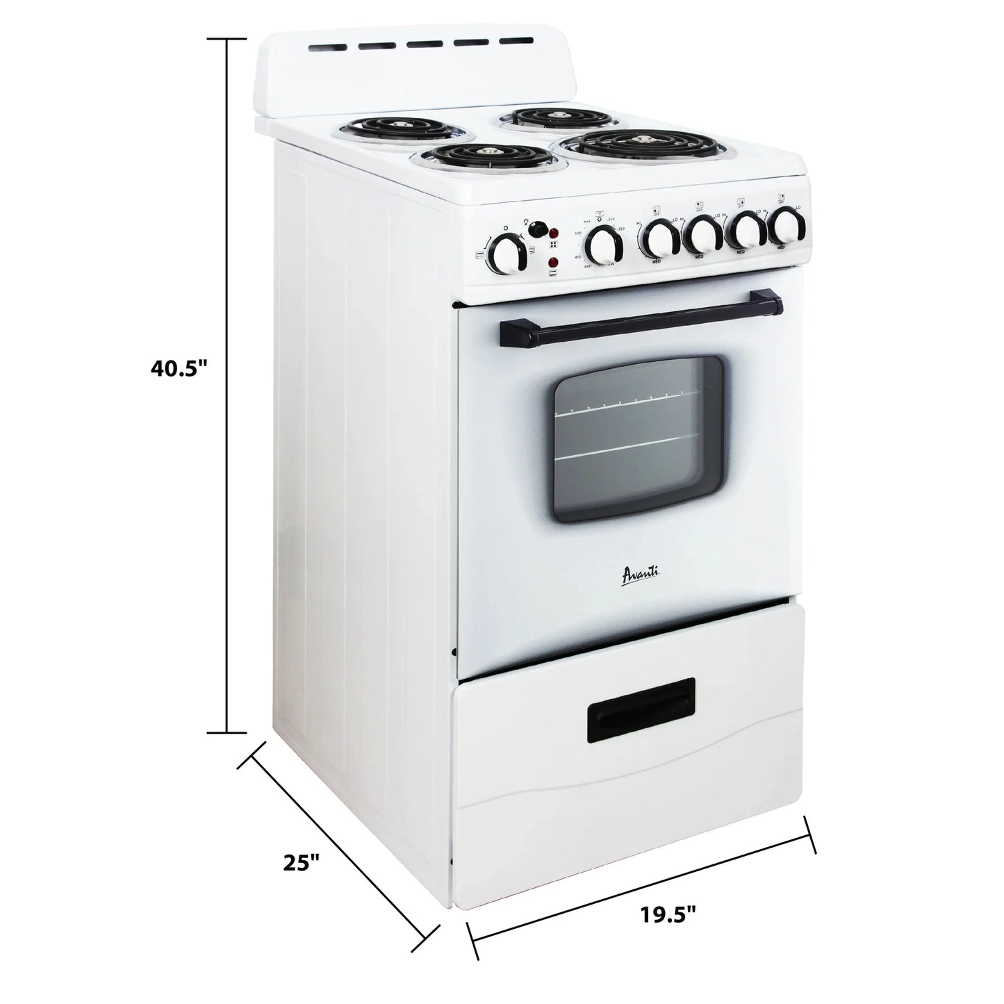 Avanti 20" Electric Range Oven with Framed Glass Door, in Stainless Steel (ERU200P3S)