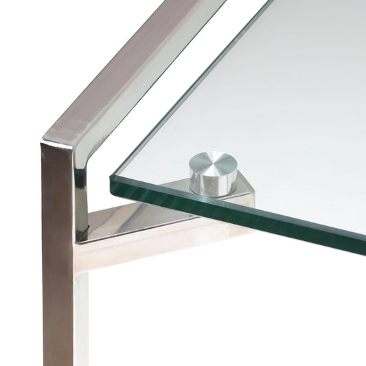 Cortesi Home Celia Glass Coffee Table, 30"