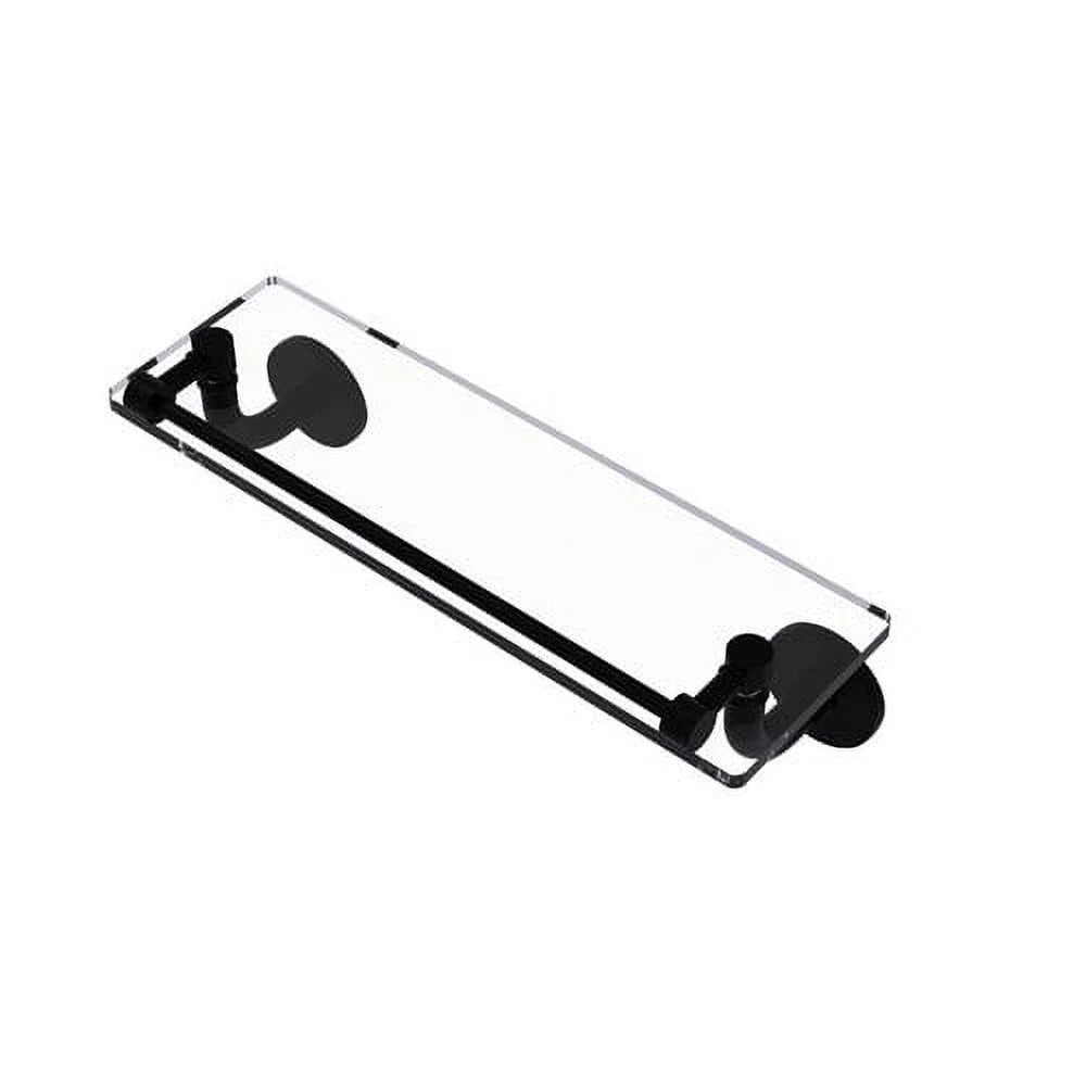 Remi Collection 22 Inch Glass Vanity Shelf with Gallery Rail