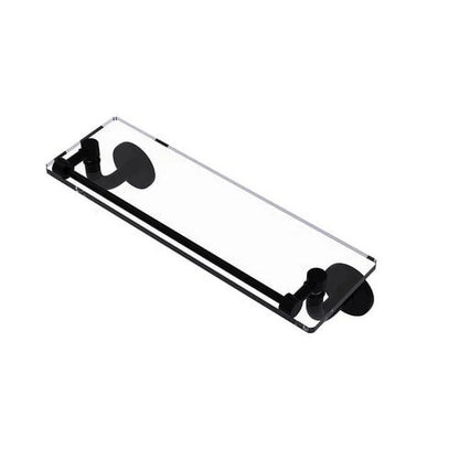 Remi Collection 22 Inch Glass Vanity Shelf with Gallery Rail
