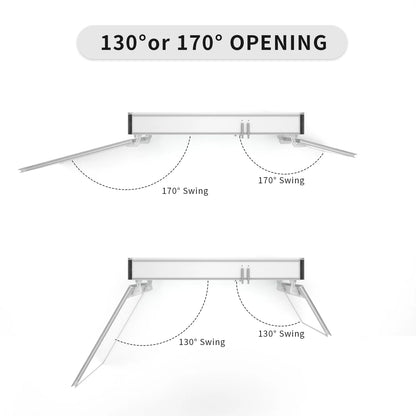 Taimei 48" W x 36" H x 4°?D Aluminum Medicine Cabinet with Three(3) Frameless Beveled Mirror Doors, Interior Mirrors,Color Satin, Adjustable 3 Glass Shelves, Soft Closure. By: FOCA US