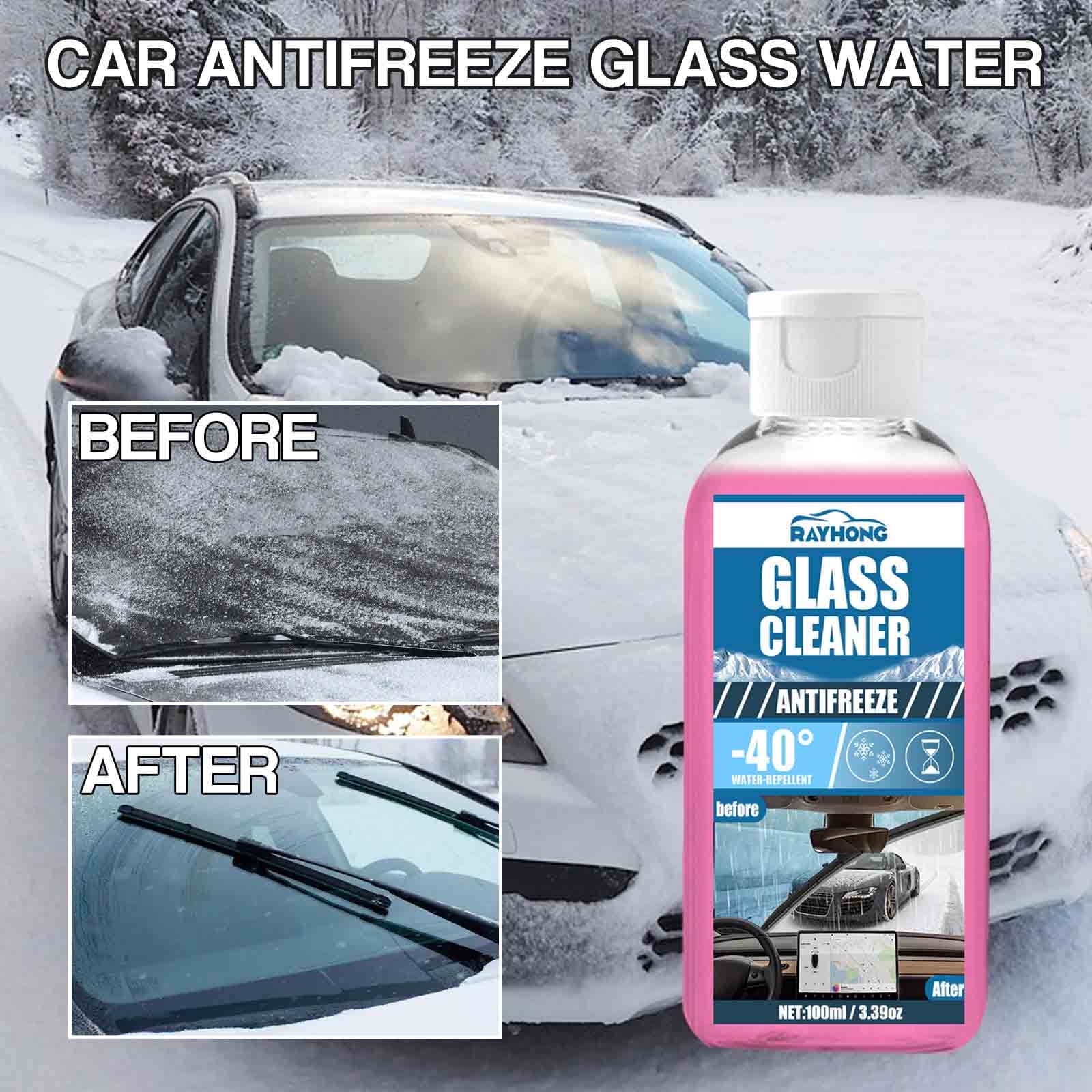 Thsue Car Antifreeze Glass Water: Fast Snow Melting, Clear Vision, Lubricating Brush(100ml)