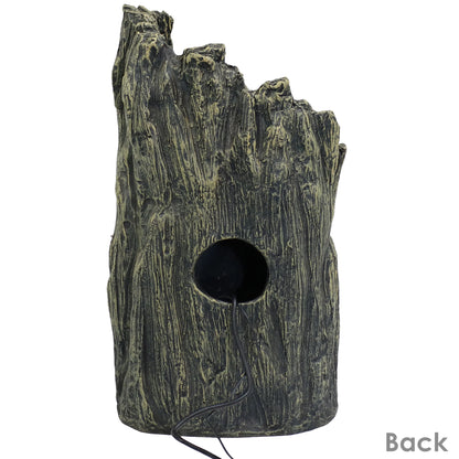 Sunnydaze Cavern of Mystery Fiberglass Concrete Outdoor Water Fountain with Lights