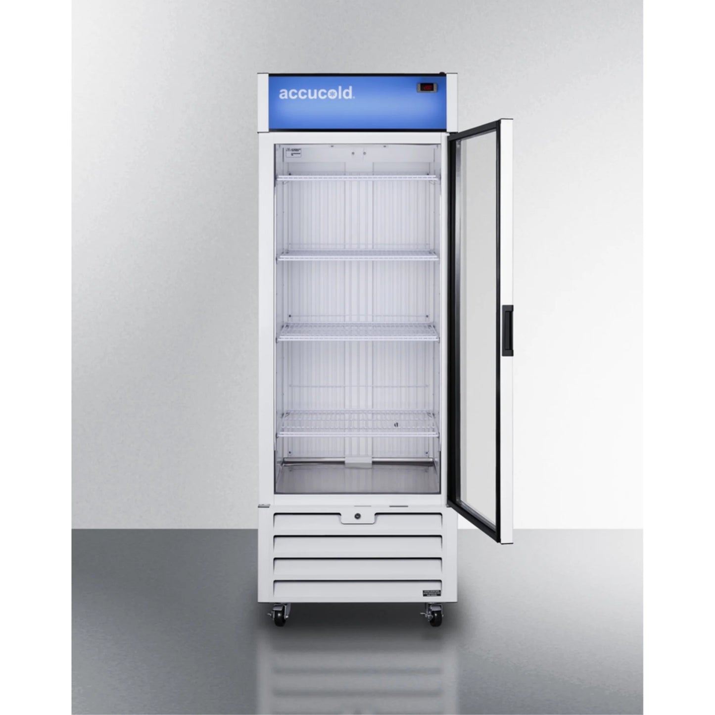 Full-sized glass door commercial display freezer