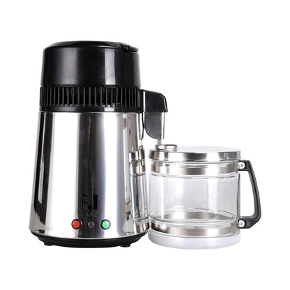 1 Gallon/4L Home Stainless Steel Water Distiller w/Glass Bottle