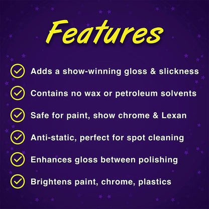 Wizards Mist-N-Shine Professional Detailer - Multi-Use Glass Cleaner and Scratch Remover for Vehicles - Adds Gloss to Paint, Chrome and Glass - 1 Gallon Refill for Spray Bottle -