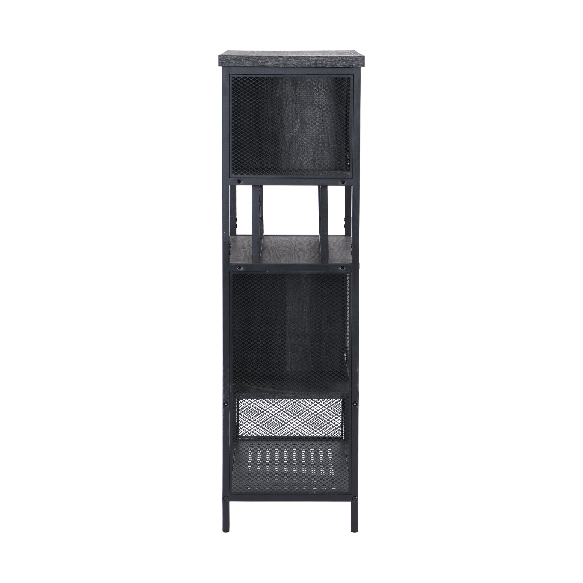 Industrial Bar Cabinet with Wine Rack, Rustic Wine Cabinet for Liquor and Glasses, Farmhouse Coffee Bar Cabinet with Storage, Rustic Buffet and Sideboard for Dining Room, Living Room, Kitchen, L0153