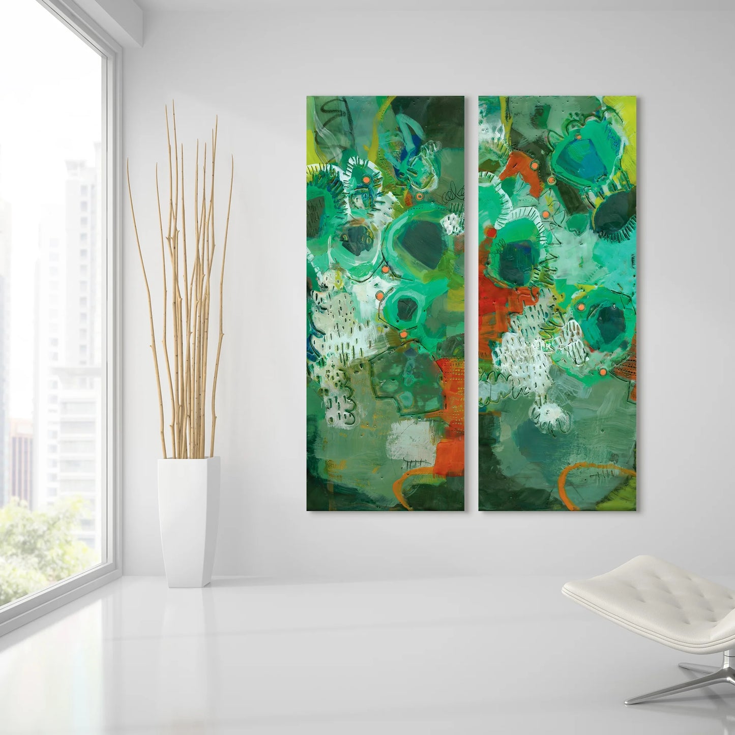 Empire Art Direct Lolly II Frameless Free Floating Tempered Glass Panel Graphic Wall Art, 63" x 24" x 0.2", Ready to Hang