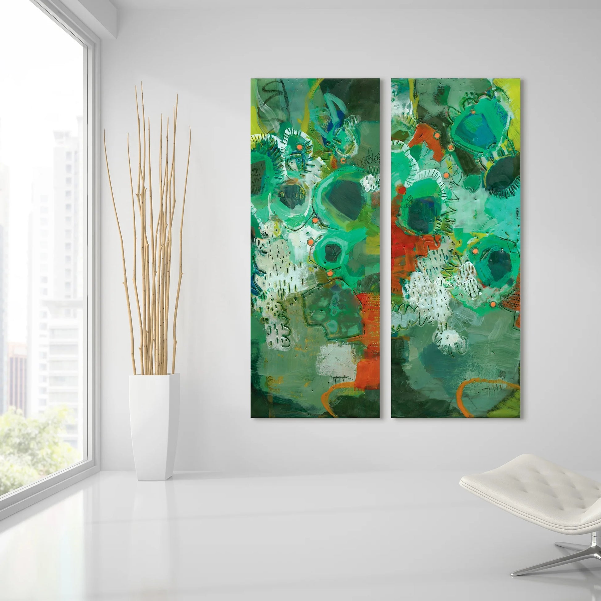 Empire Art Direct Lolly II Frameless Free Floating Tempered Glass Panel Graphic Wall Art, 63" x 24" x 0.2", Ready to Hang