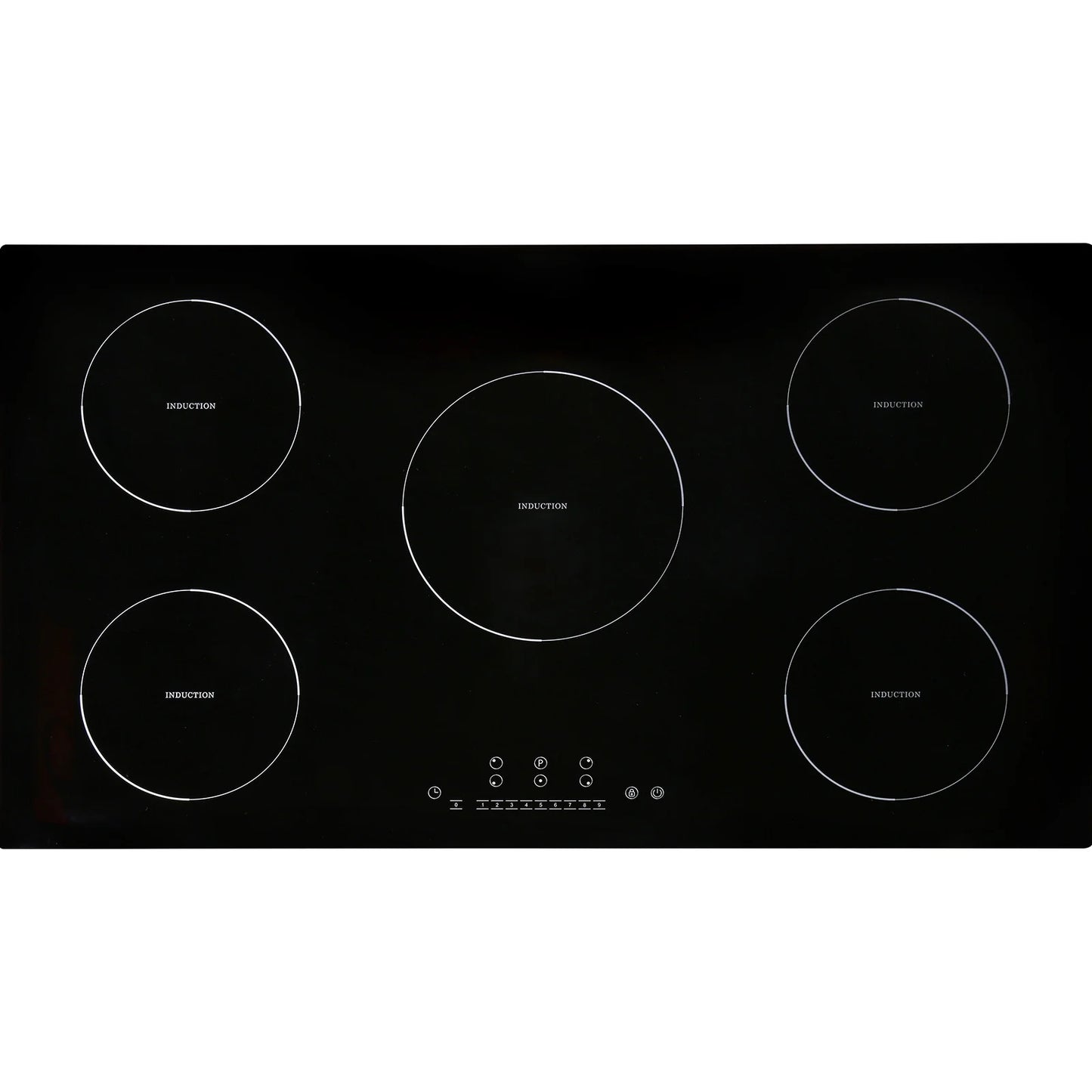 KFFKFF 5 Burners Ceramic Glass Stove Top Touch Control 36 inch Electric Cooktop