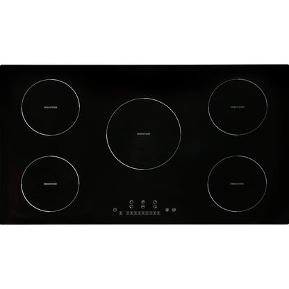 KFFKFF 5 Burners Ceramic Glass Stove Top Touch Control 36 inch Electric Cooktop