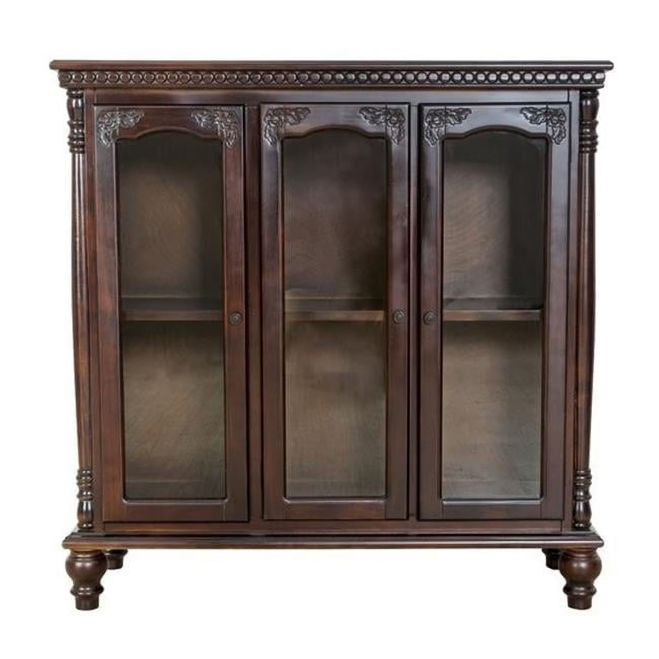 Wayborn Home Furnishings JC010W 39.5 x 39 x 14 in. Glass Door Cabinet - White