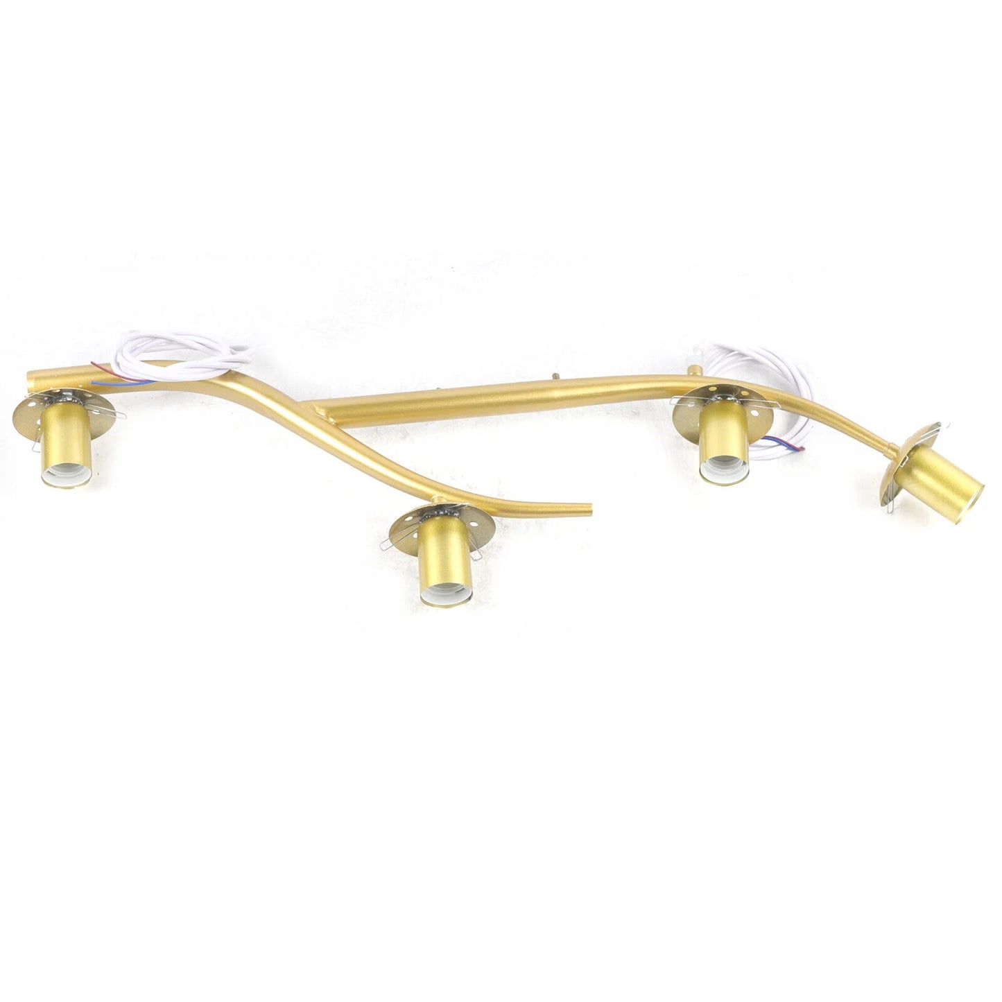 Miumaeov 4-Light Chandelier 2-Birds Modern Ceiling Pendant Light with Gold Glass Ball for Bedroom Living Room Kitchen Dining Room