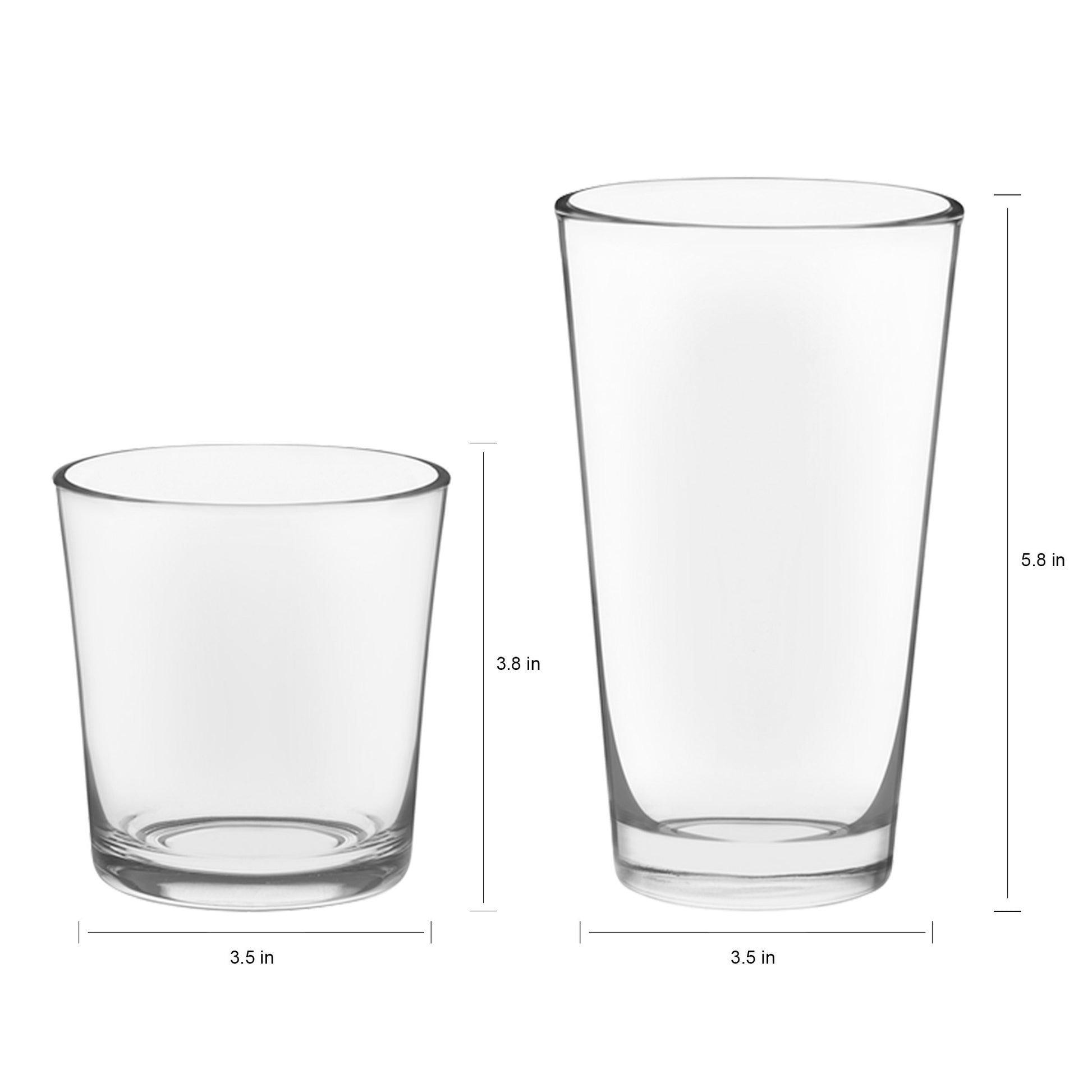 Libbey Preston Drinkware Glass Set, 16-piece
