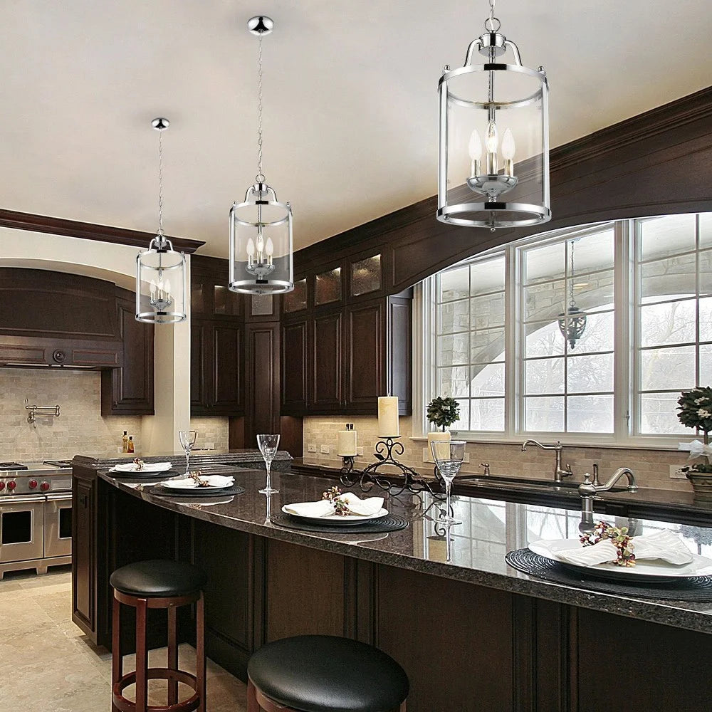 Payton 3-Light Pendant in Rubbed Bronze and Clear Glass