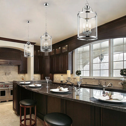 Payton 3-Light Pendant in Rubbed Bronze and Clear Glass
