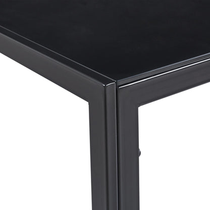 Anchorhome 51" Rectangular Glass Dining Table, Modern Kitchen Table with Metal Steel Frame, Compact Space-Saving Dining Room Furniture (Table Only)