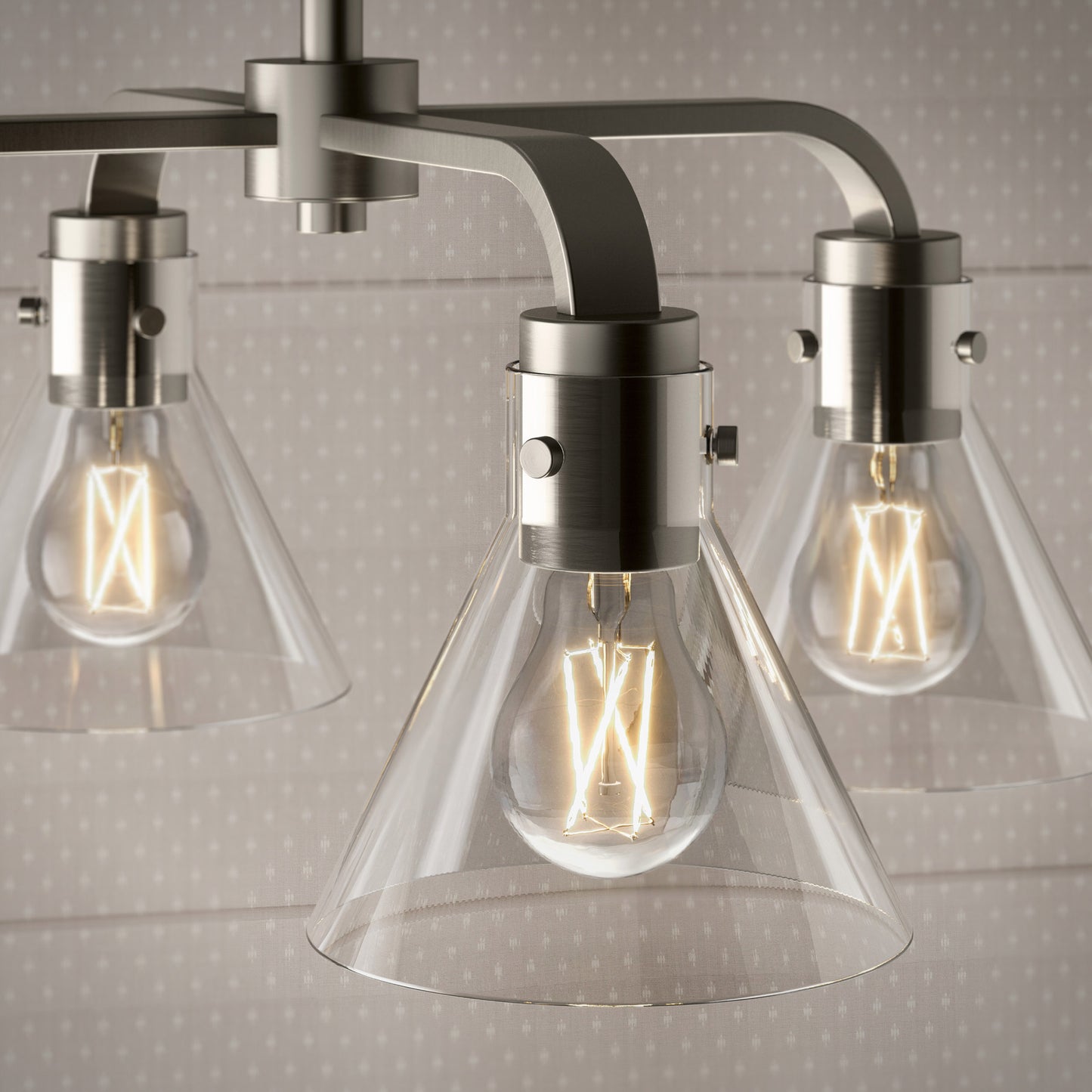 Kohler Orime Four-Light Flared Glass Shade Chandelier