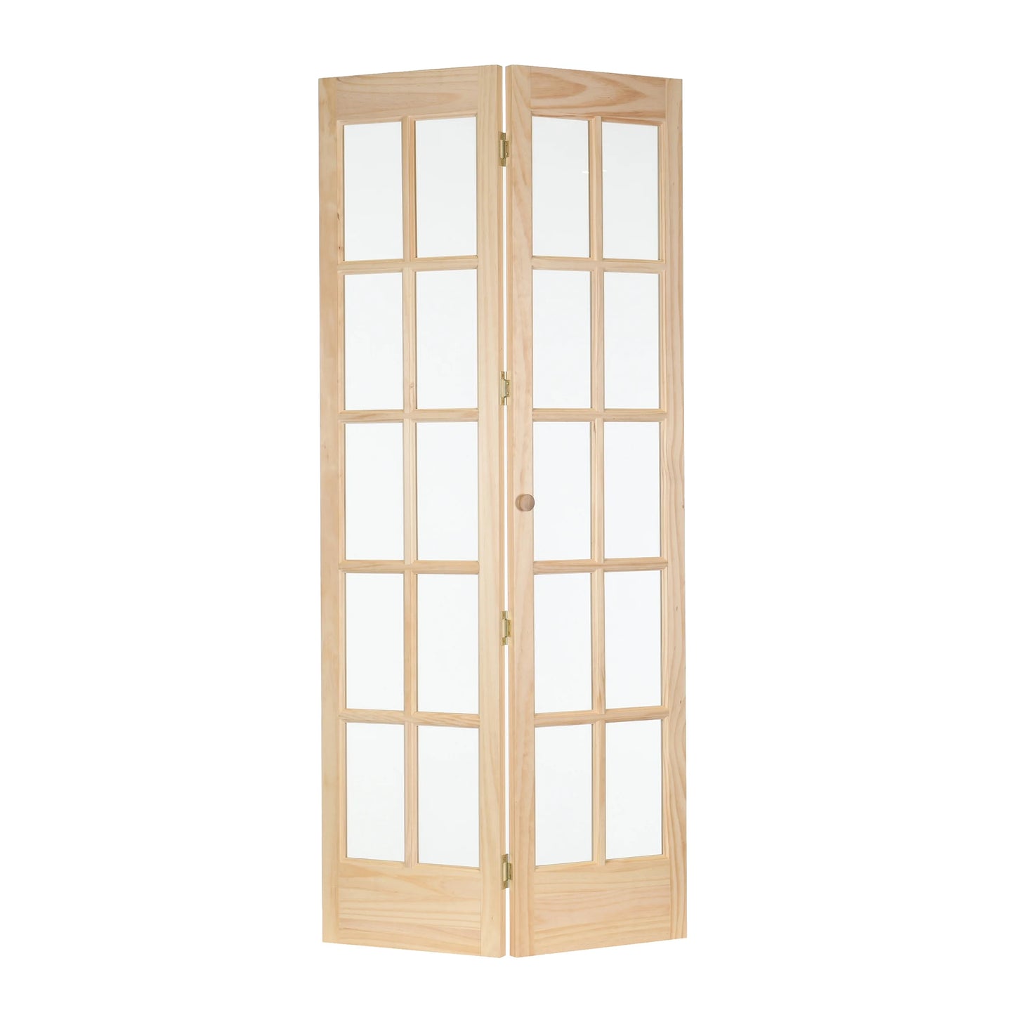 AWC Traditional Divided Glass Bifold Door fits 24"w x 80"h Unfinished Pine