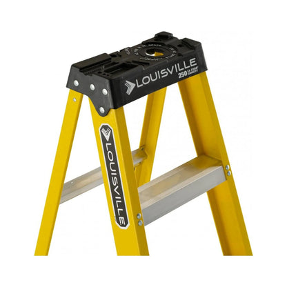 Louisville Ladder 8' Fiberglass Step Ladder, 12' Reach, 250 lbs Load Capacity, W-3118-08