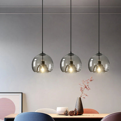 Arturesthome Black Spherical Glass Pendant Light