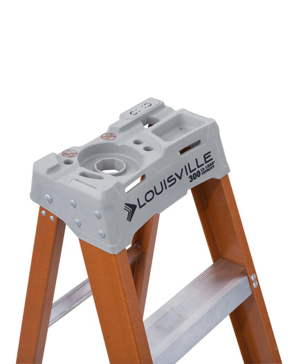 Louisville Ladder 12-Foot Fiberglass Step Ladder, 300-Pound Load Capacity, Type IA, FS1512