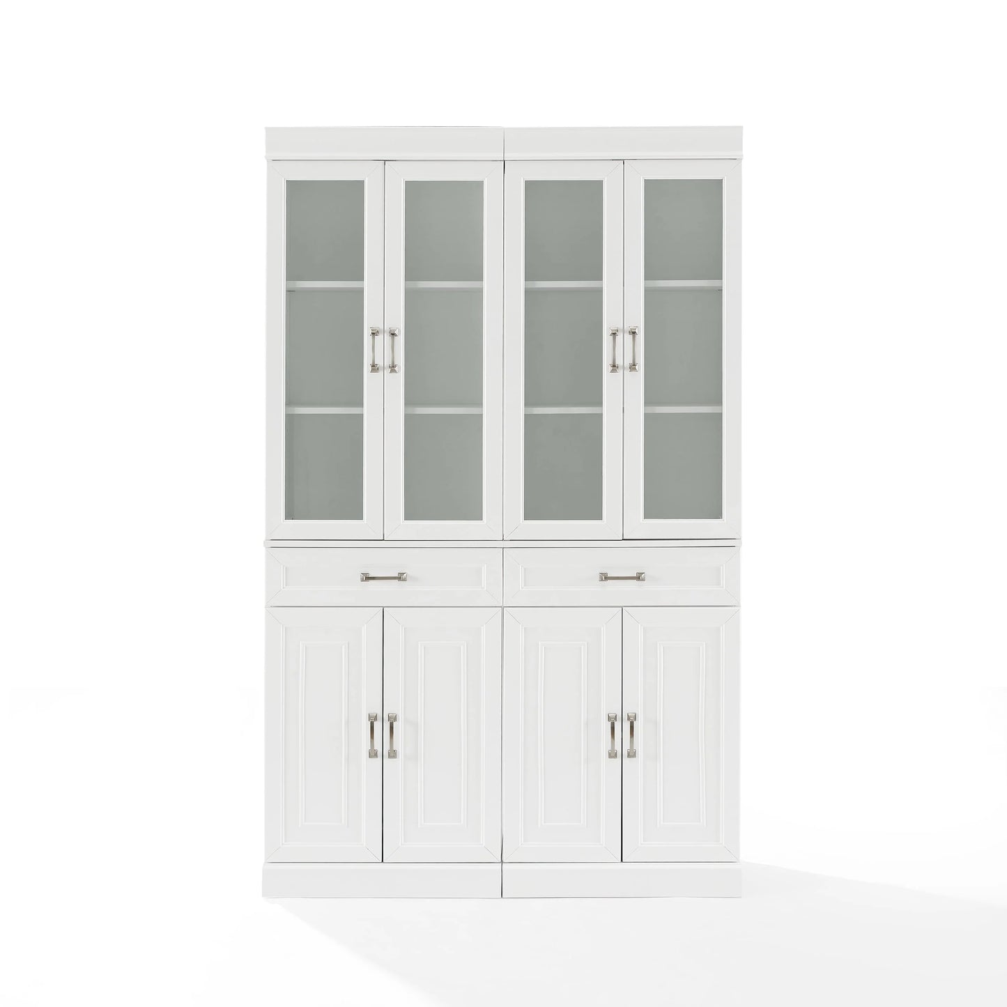 Crosley Brands Stanton 2Pc Glass Door Pantry Set White - 2 Pantries