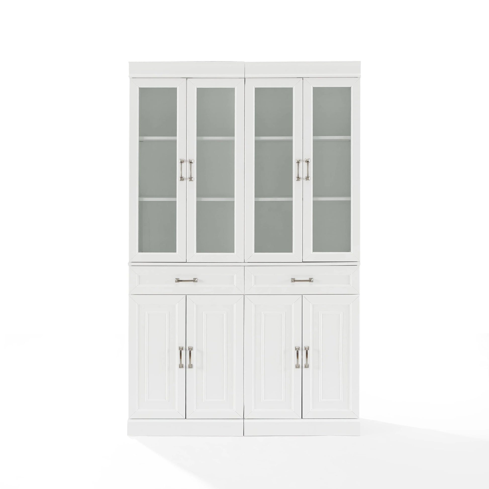 Crosley Brands Stanton 2Pc Glass Door Pantry Set White - 2 Pantries