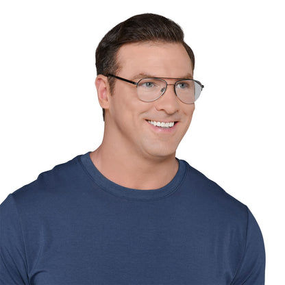 Design Optics by Foster Grant #760 Semi-Rim Aviator Reading Glasses, 3-pack