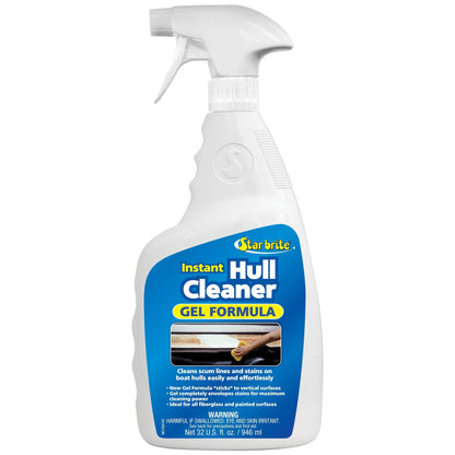 STAR BRITE Instant Hull Cleaner - 32 Oz Gel Spray - Easily Remove Stains, Scum Lines & Grime on Boat Hulls, Fiberglass, Plastic & Painted Surfaces - Easy to Use Formula (096132)