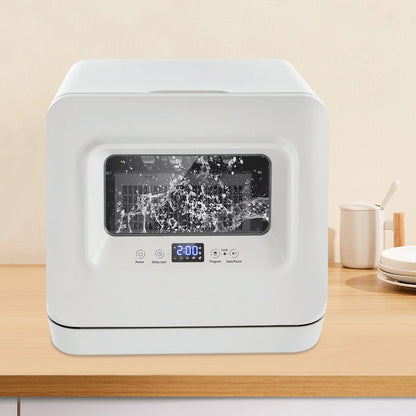 785W 3-in-1 Function Portable Compact Countertop Mini Dishwasher with Water Tank Leak-Proof Air Dry for Cleaning Saucers, Cups, Serving Platters, Glasses