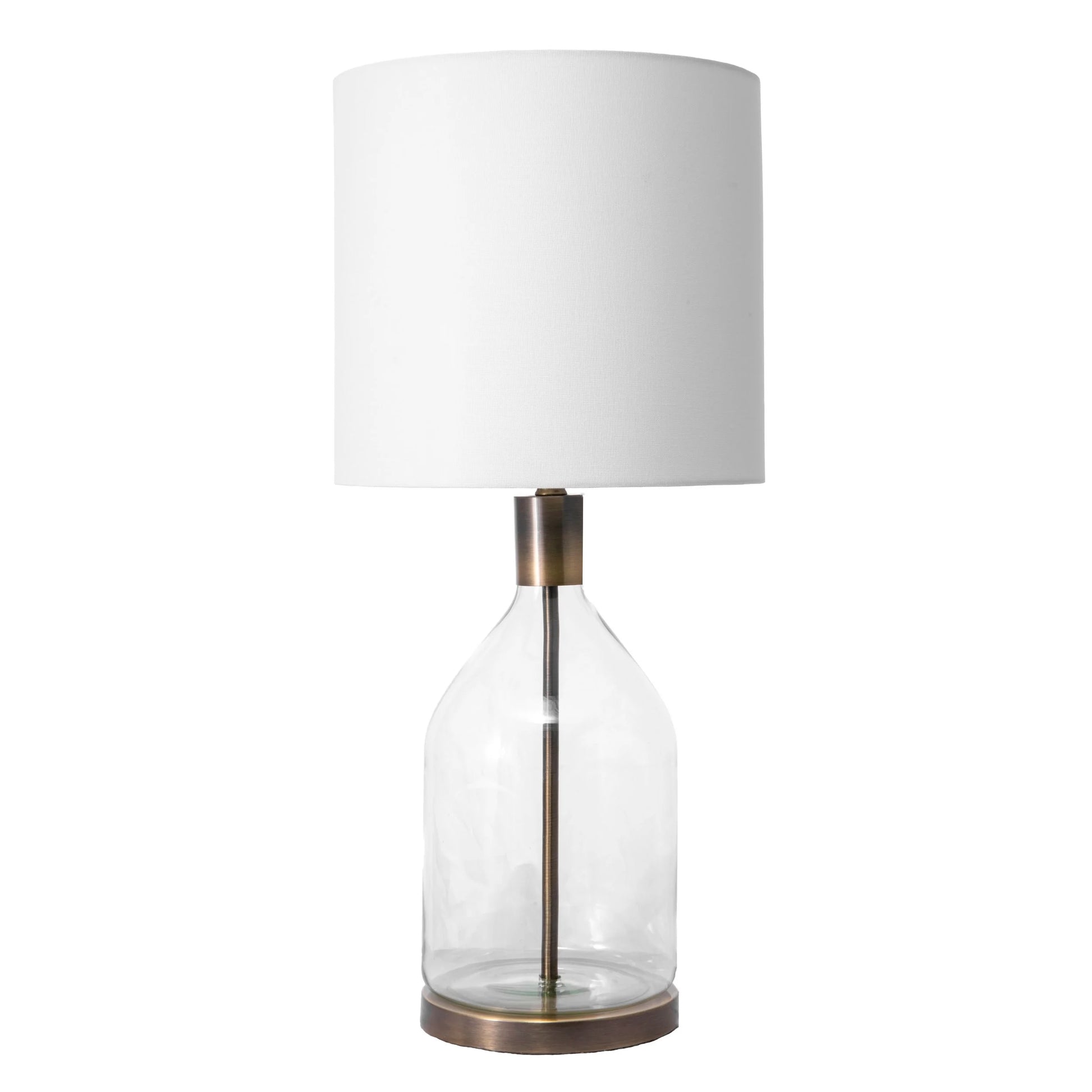 nuLOOM Vista 29" Glass Table Lamp, 29" H x 12" W x 12" D, Gold