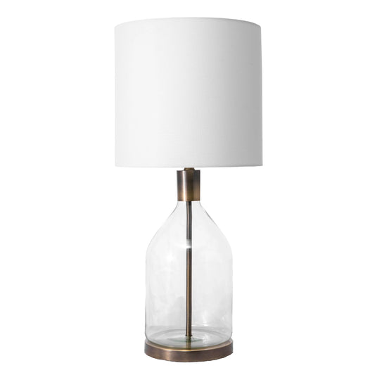 nuLOOM Vista 29" Glass Table Lamp, 29" H x 12" W x 12" D, Gold