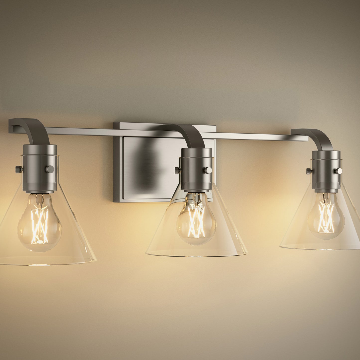 Kohler Orime Three-light Flared Glass Shade Wall Sconce