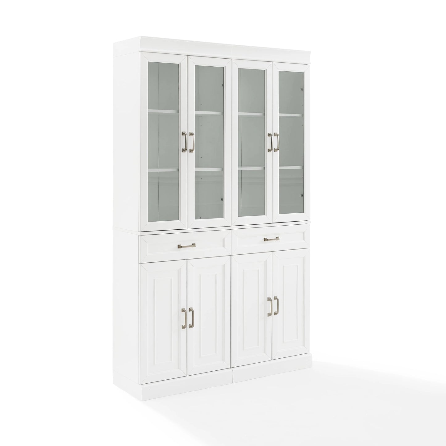 Crosley Brands Stanton 2Pc Glass Door Pantry Set White - 2 Pantries