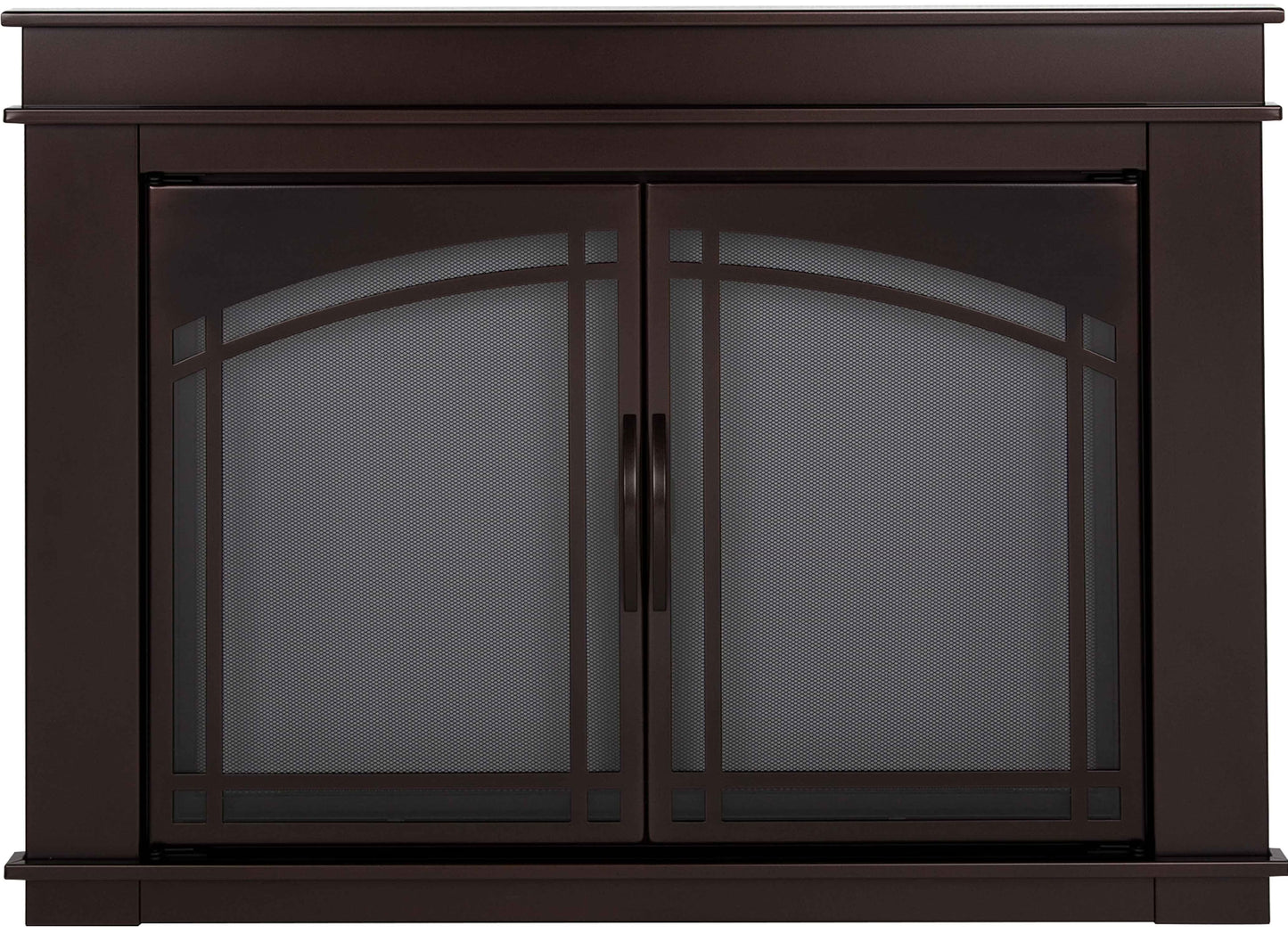 Pleasant Hearth Fenwick Glass Firescreen Oil Rubbed Bronze - Medium