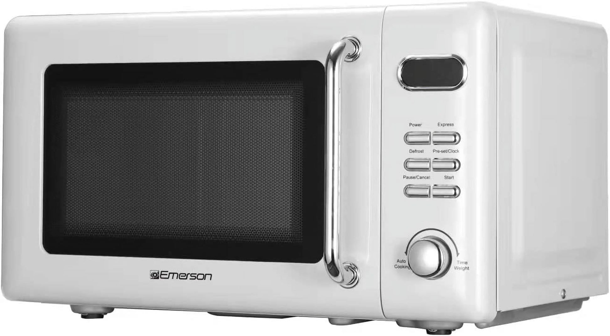 Countertop Microwave Oven with Push Button Control, LED Display, 700W 5 Power Levels, 8 Auto Menus, Glass Turntable and Child Safety Lock, 0.7-inchThunderbird Blue
