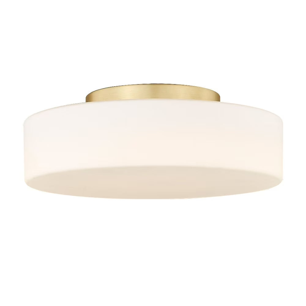 Toli LED Flush Mount in Matte Black and Opal Glass