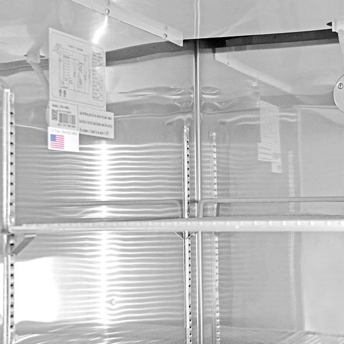 Heavy Duty Commercial 47 cu ft Stainless Steel Glass Door Reach-In Freezer (2 Door)