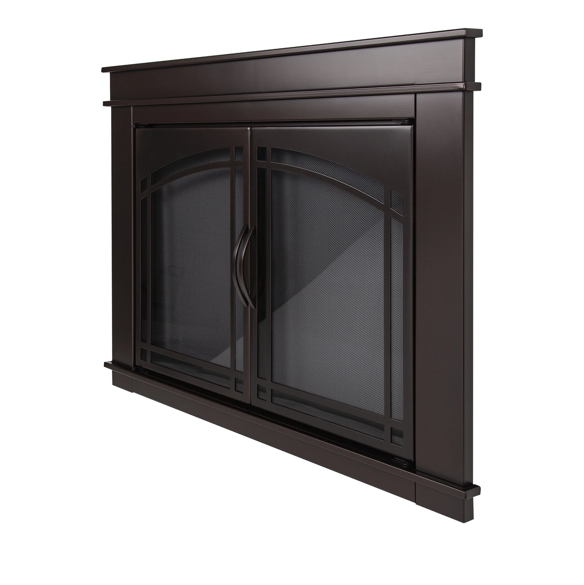 Pleasant Hearth Fenwick Glass Firescreen Oil Rubbed Bronze - Medium