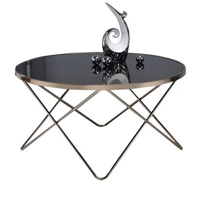 Bowery Hill Coffee Table in Frosted Glass and Champagne