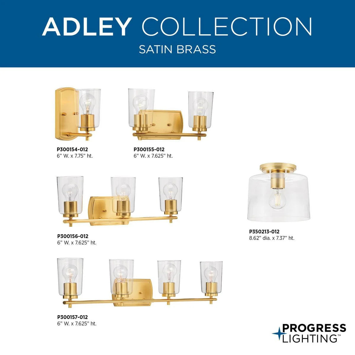 Adley Collection Three-Light Satin Brass Etched White Glass New Traditional Semi-Flush Convertible Light