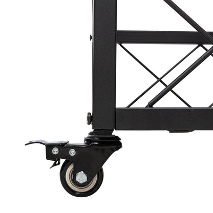 Ktaxon 3 Tier Kitchen Trolley Bar Carts for Home Bar Serving Cart w/Wine Rack & Glass Holder, Wheels, Vintage Brown