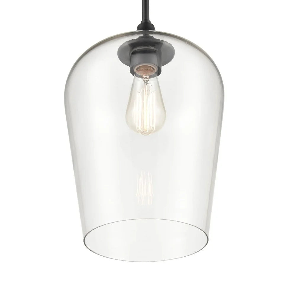 Millennium Lighting Ashford 1 Light Mini-Pendant in Multiple Finishes with a Clear Glass Shade Matte Black Matte N/A